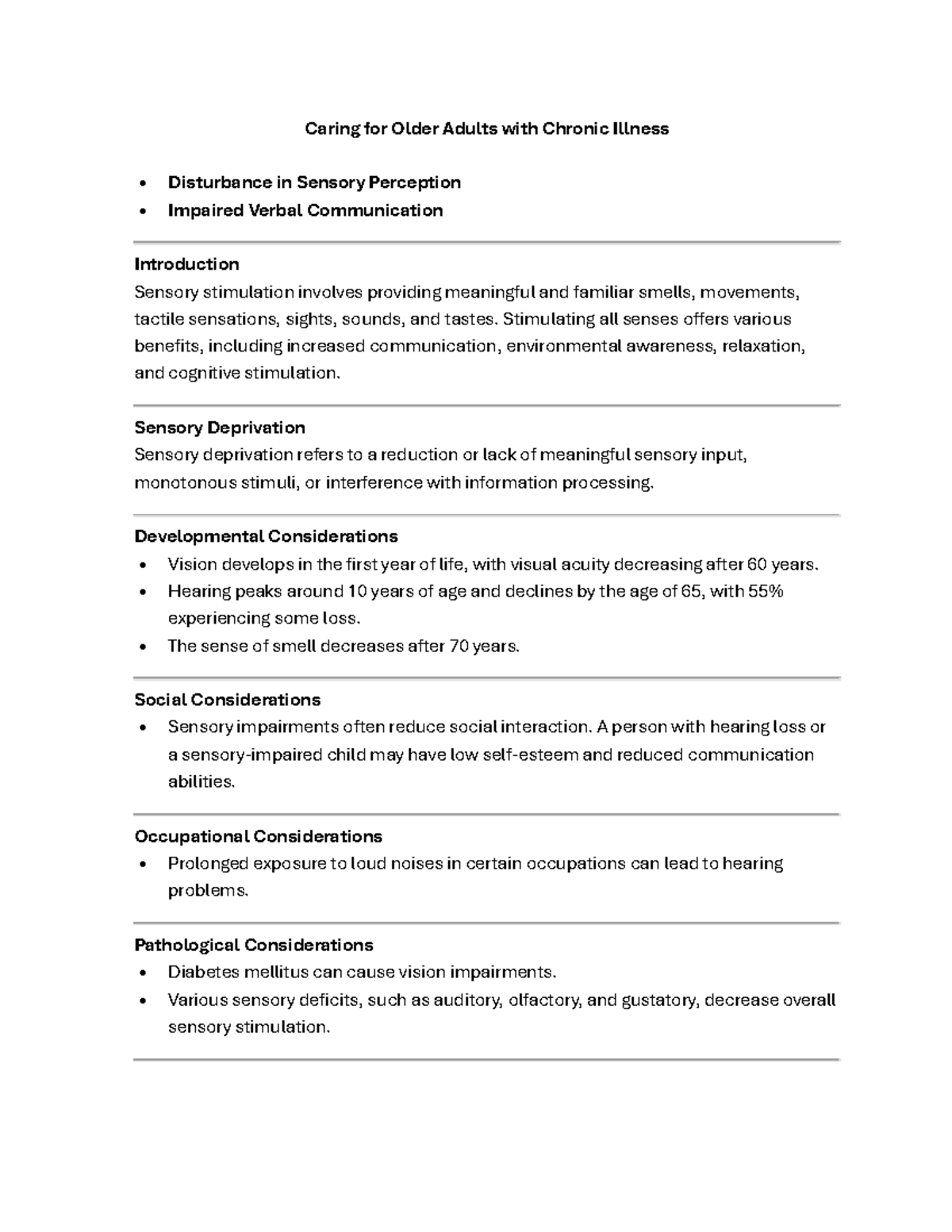NCM 114 Lesson 5-6: Caring for Older Adults with Chronic Illness ...