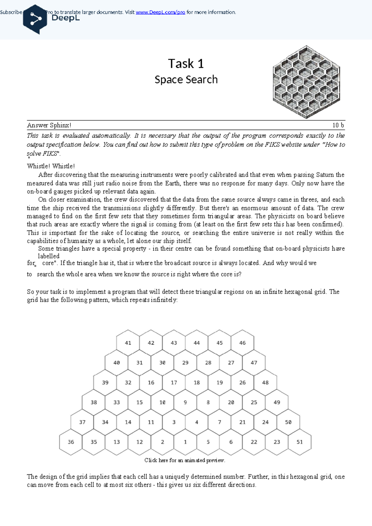 Hellxagon task (English (American)) - Fijian Informatics Correspondence ...