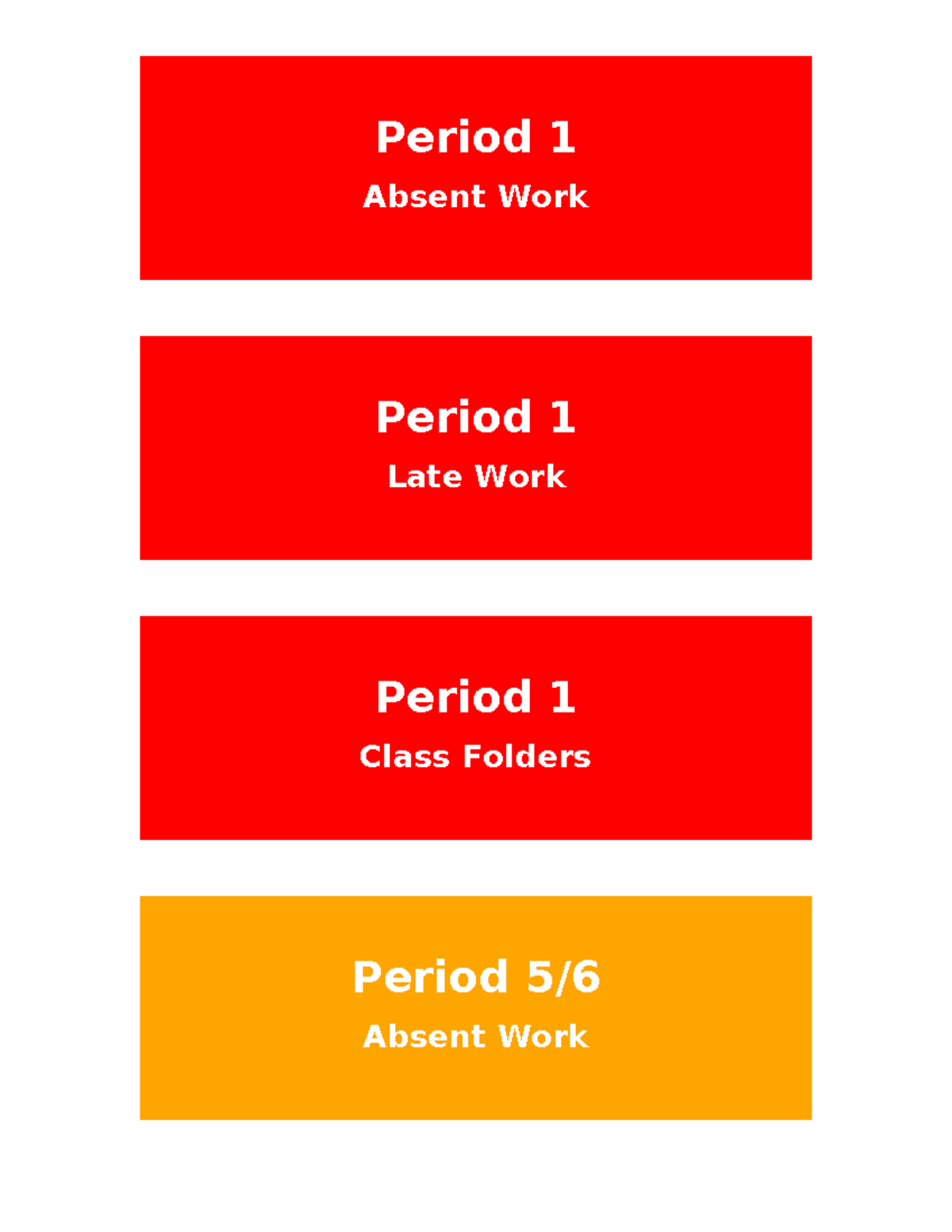 Color coded labels - Tepv - Period 1 Absent Work Period 1 Late Work ...