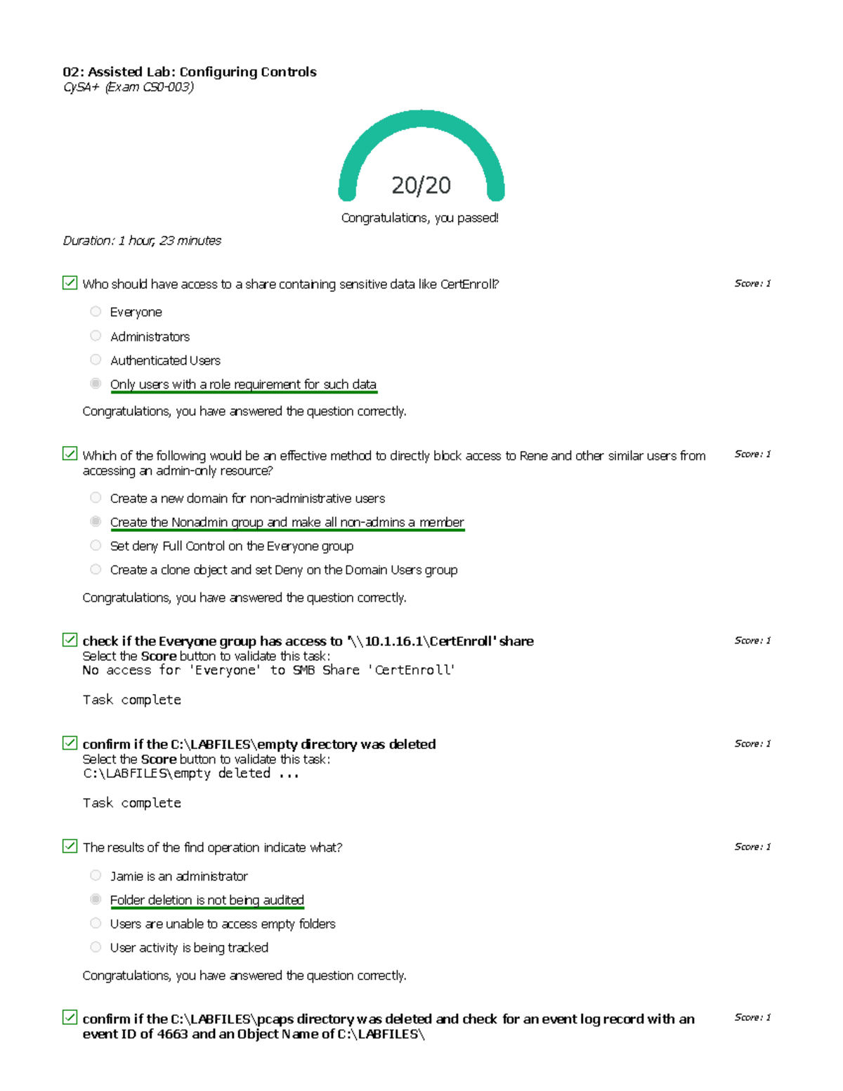 01: Assisted Lab Exam - Exploring the Lab Environment - Studocu