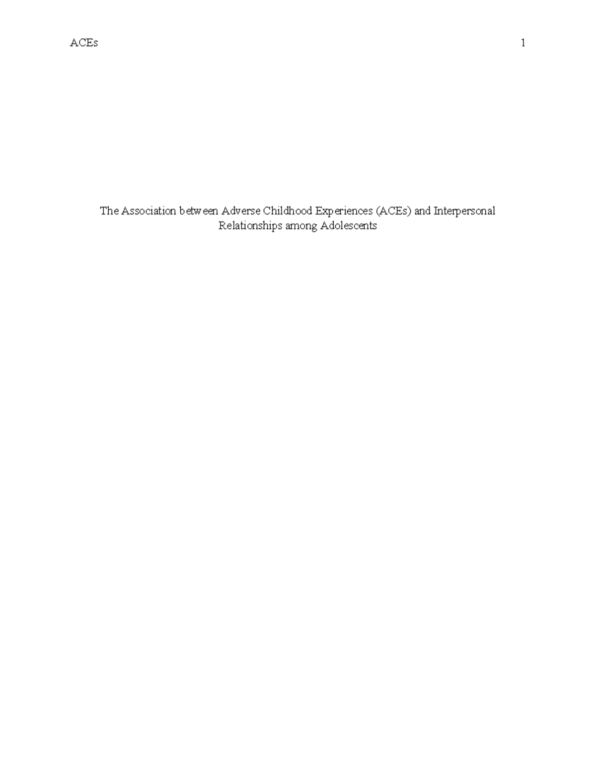 Format Research - Reliable and accurate - NR-327 - ACEs 1 The ...