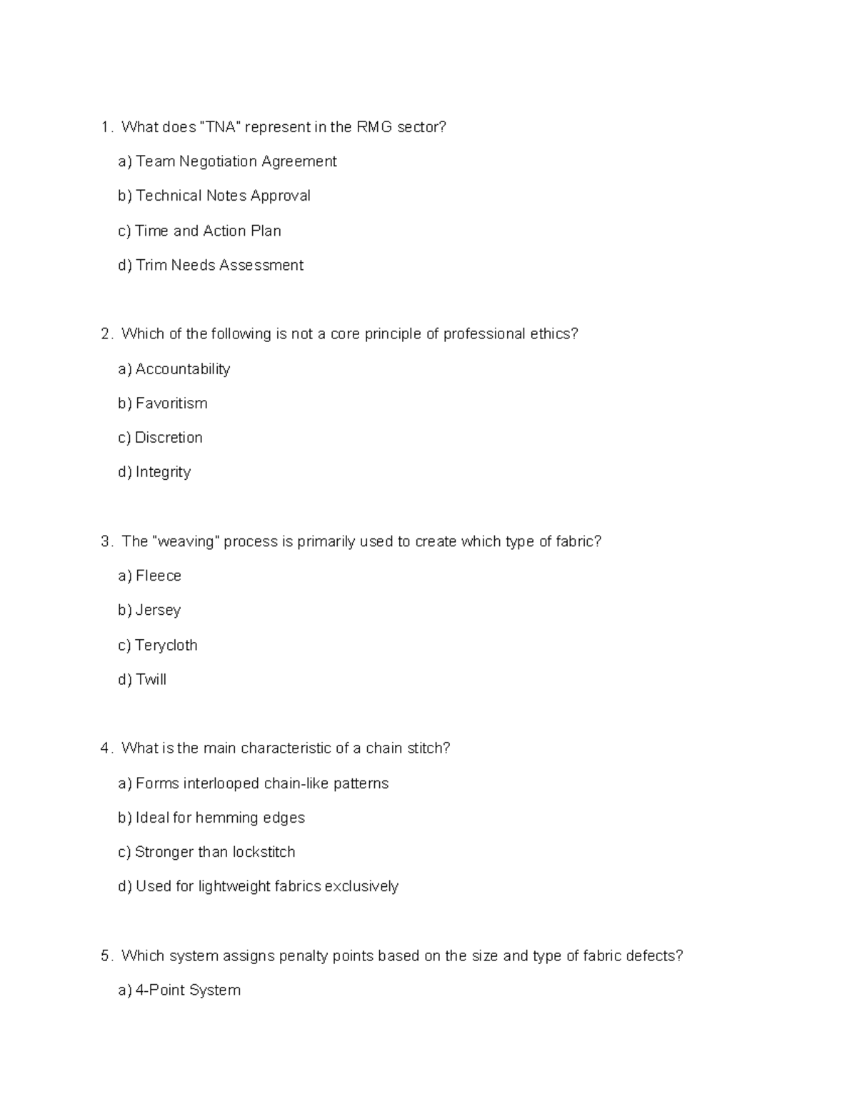 QCM - Helpful Study Guide for RMG Sector Concepts - Studocu