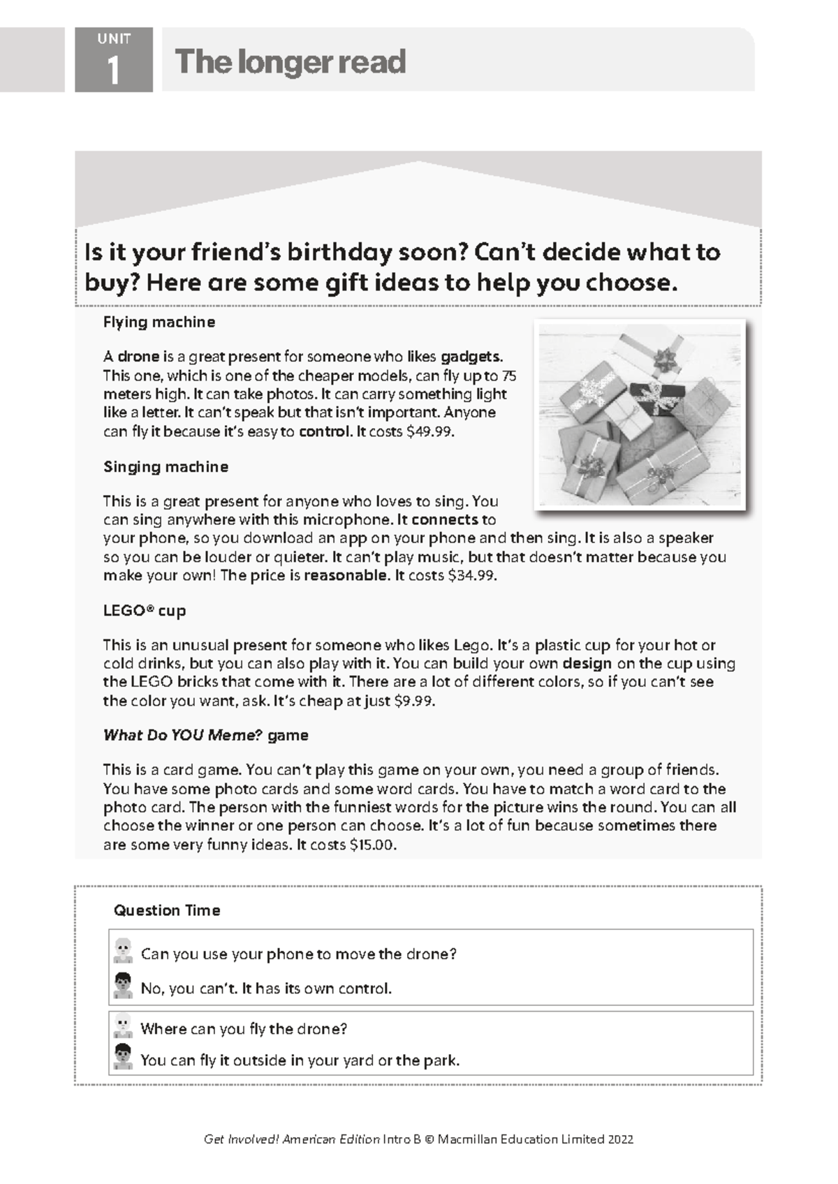 GIAE L0B Unit 1: Gift Ideas for Upcoming Birthdays - Studocu