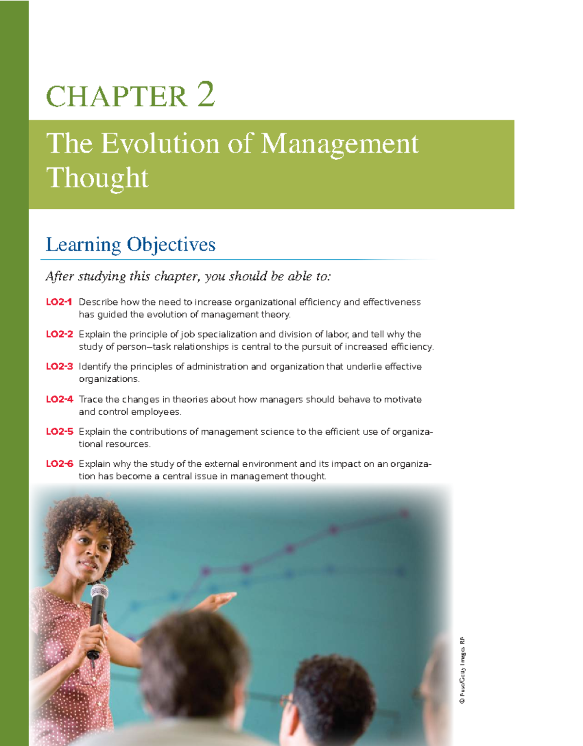 CHAPTER 2: The Evolution of Management Thought - Key Concepts and ...