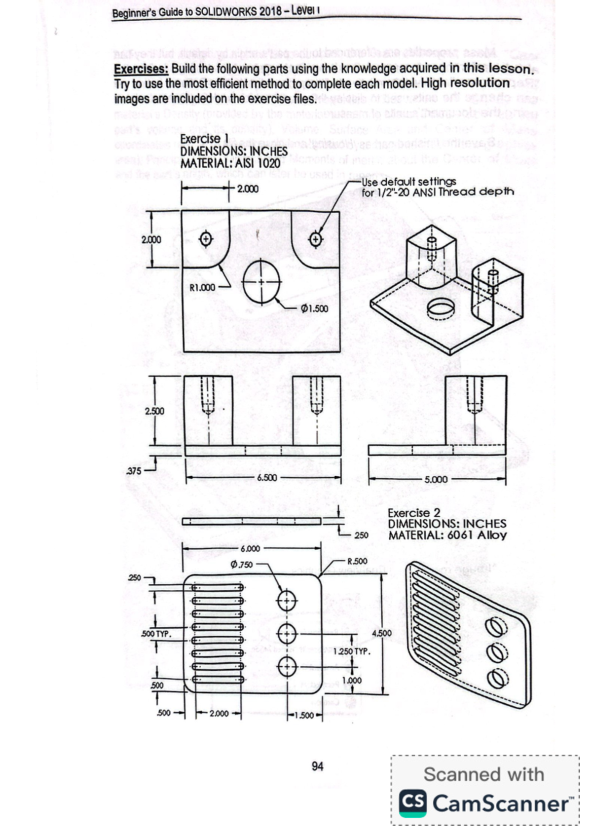 SW Tut 1 - Solidworks tutorial - Guide to SOLIDWORKS 2018 Level I ...