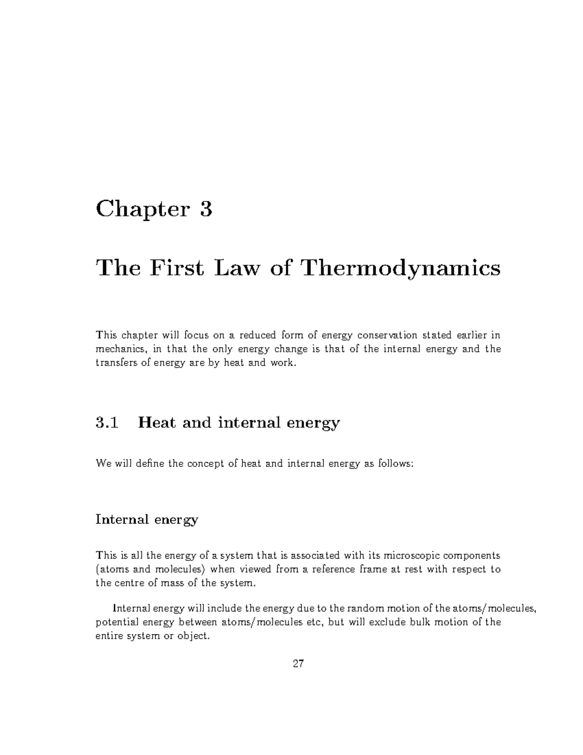 Lecture Notes on CH19: The First Law of Thermodynamics - Studocu