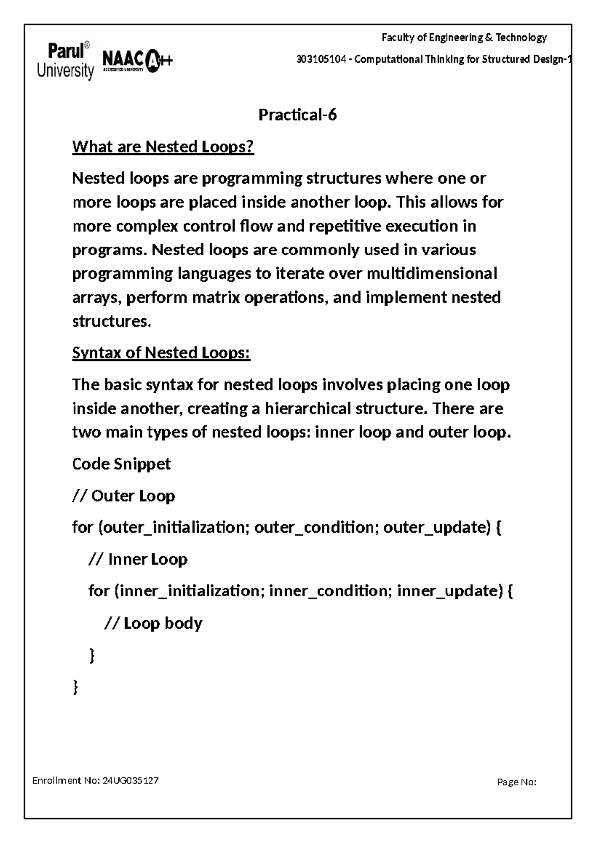 CTSD6-7 - practical 6 and 7 - 303105104 - Computational Thinking for ...