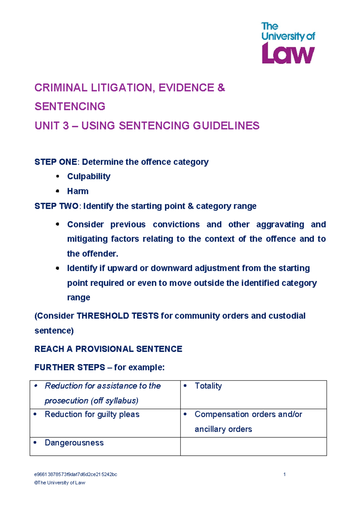2425 CRIM Unit 03 CE02: Using Sentencing Guidelines Review - Studocu