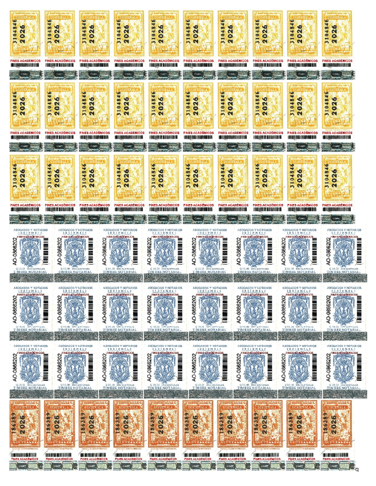 Timbres Notariales y Fines Académicos: Guía 2026 - Document Preview