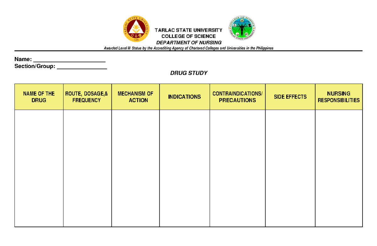 DS format - uploaded for downloading file purposes - Nursing - TARLAC ...