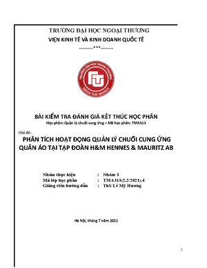 [Solved] Trnh by mi trng vi m ca 1 doanh nghip v phn tch nh hng ca cc ...