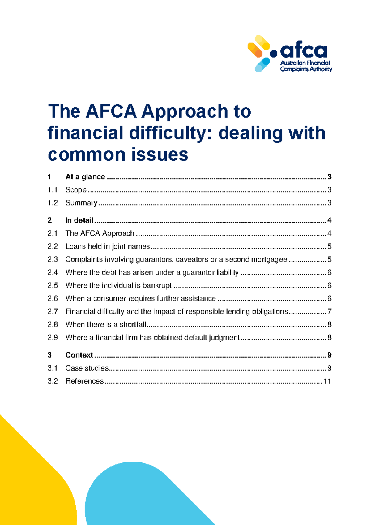 AFCA Approach: Navigating Financial Difficulty & Common Issues - Studocu