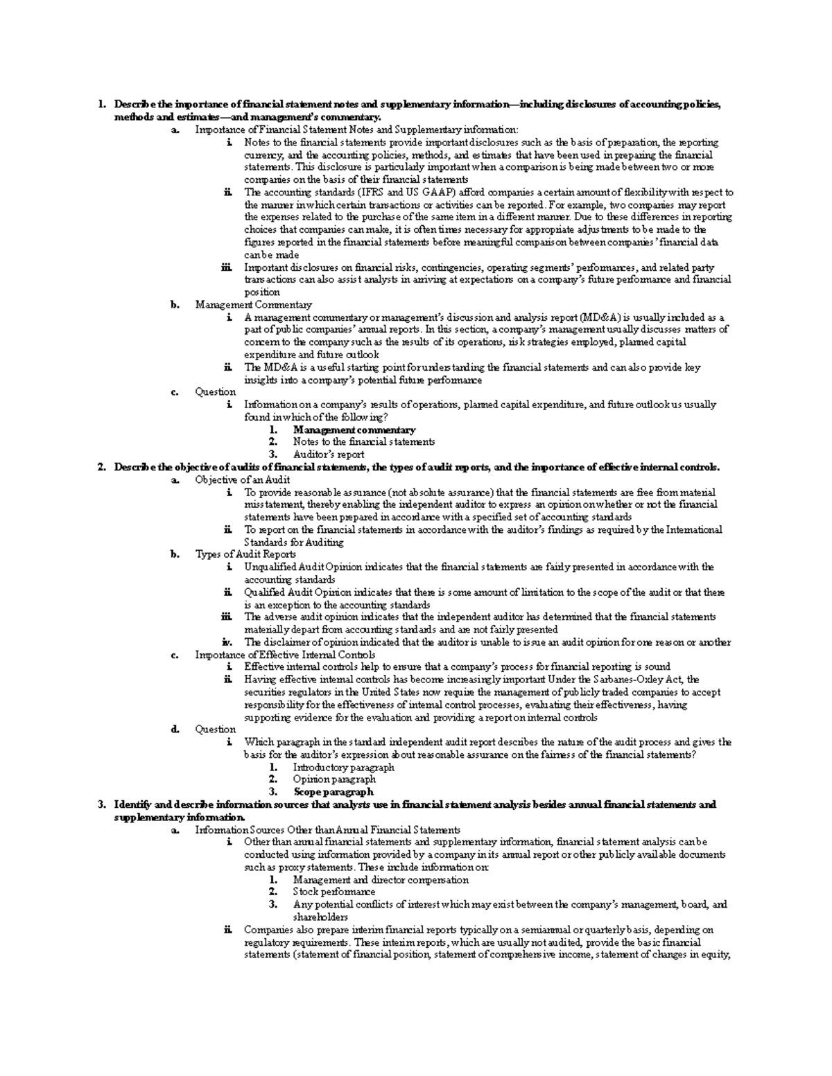 ACC 101 Final Exam Review - Understanding Financial Statements and ...