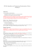 FIT1045 - Monash - Introduction to Algorithm and Python - Studocu