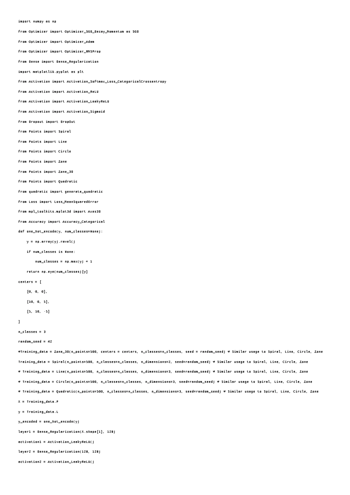 Dense Layer Implementation in Python: Class Definitions and Functions ...