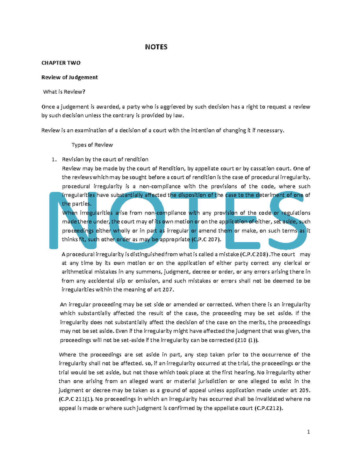 NOTES ON APPEAL: Understanding Review and Appellate Procedures - Studocu