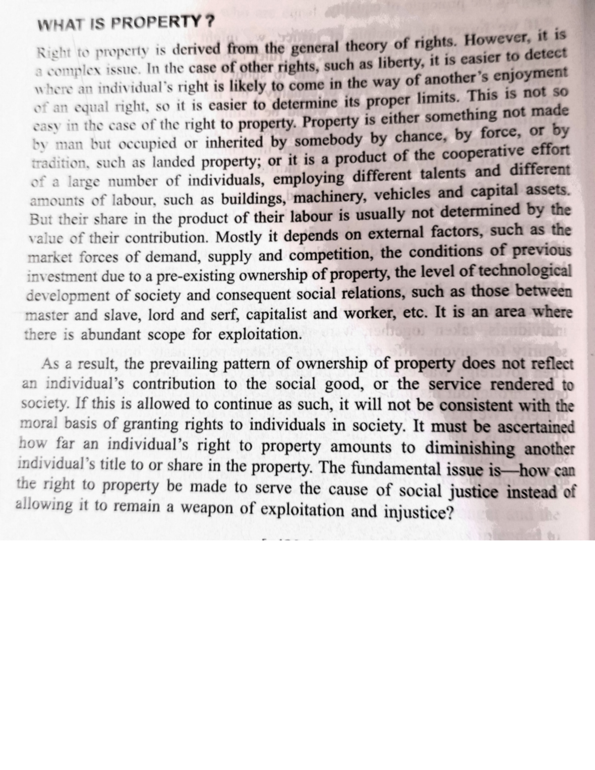 Op gaaba property - WHAT IS PROPERTY? Right to property is derived from ...