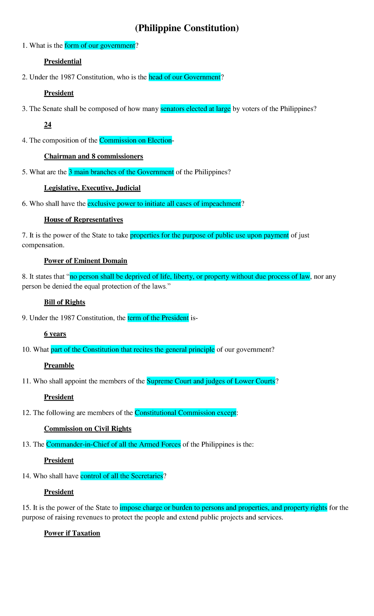 Napolcom Reviewer: Philippine Constitution, History & Criminal Justice ...