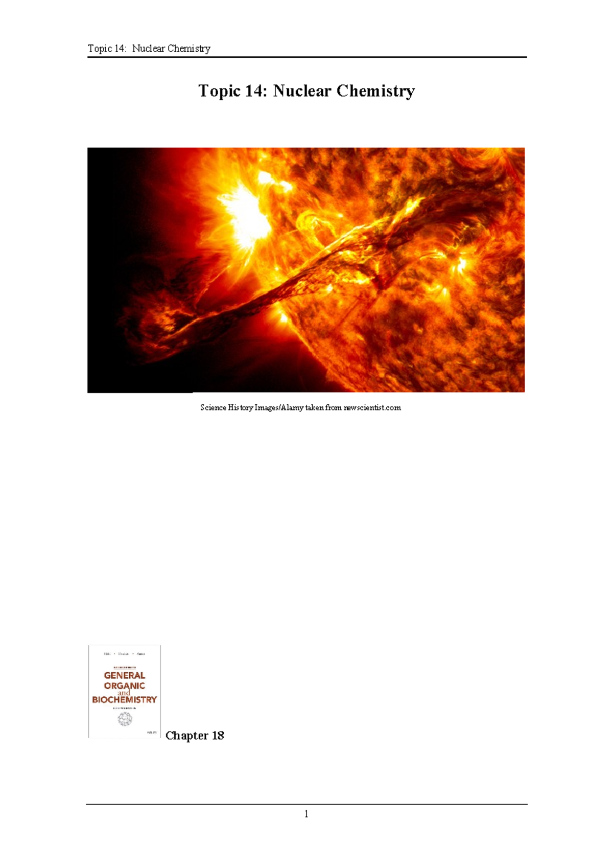 Topic 14: Nuclear Chemistry Full Notes for Science Course 2024 - Studocu