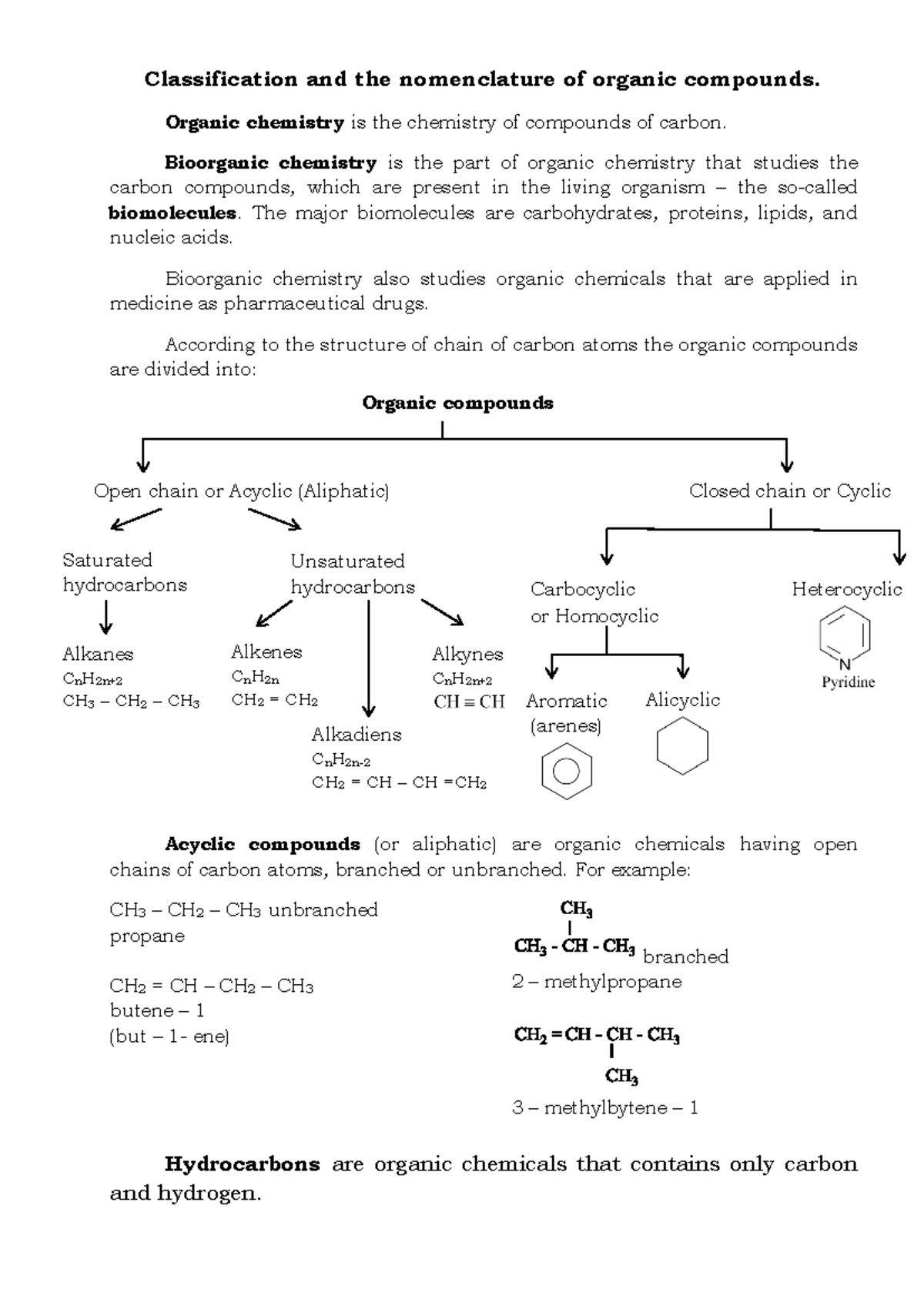 Organic Compounds: Classification & Nomenclature Analysis D92374 C84907 ...