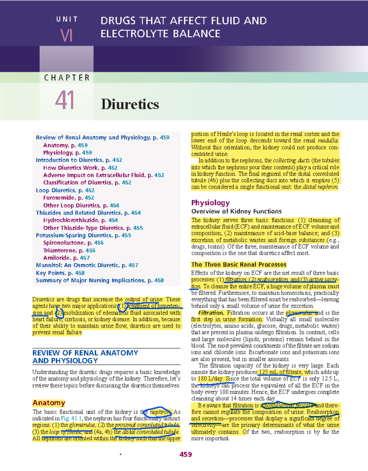 Diuretics (PHA 341) - Lecture Notes on Mechanisms and Effects - Studocu