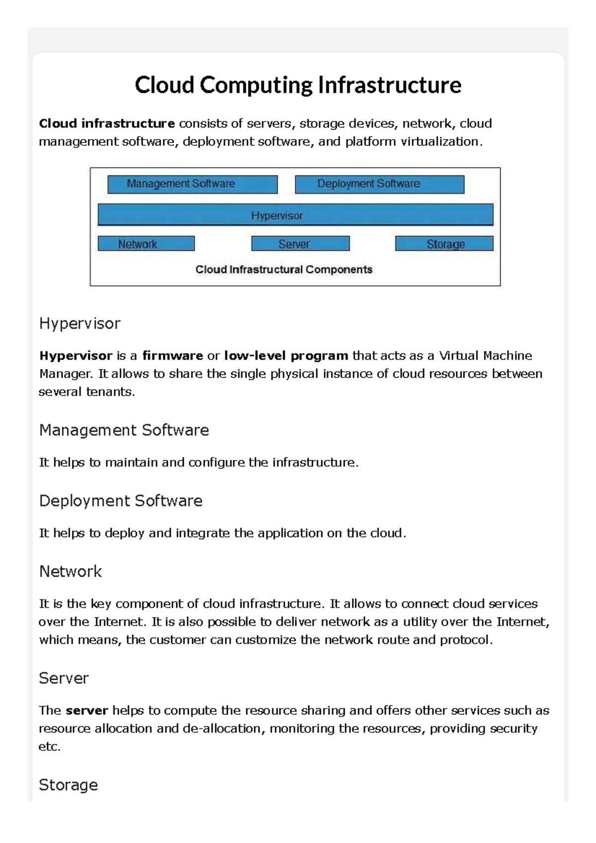 Cloud Computing Infrastructure Overview: Key Components & Benefits ...