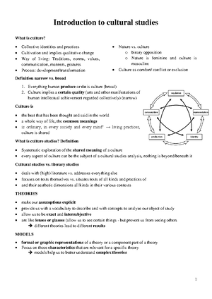 Lernzettel: Cultural Studies Key Concepts & Theories Overview - Studocu