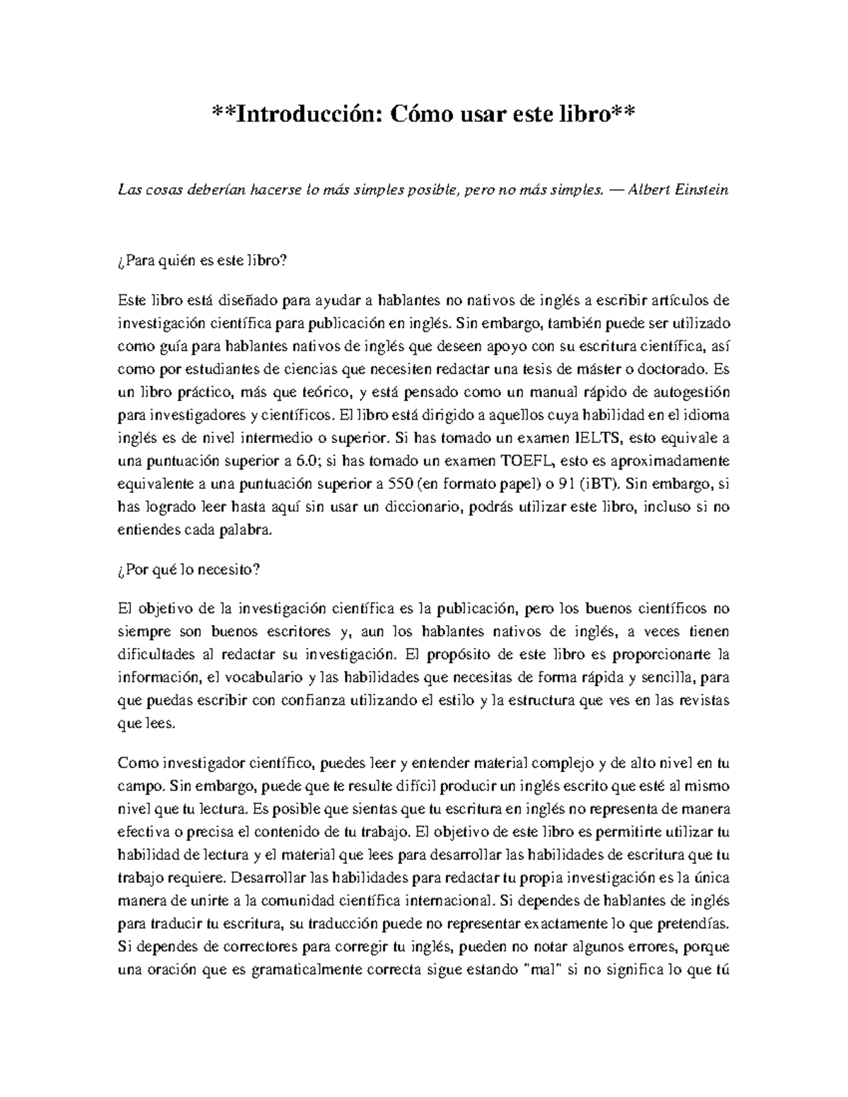 Introducción- Libro Science Research Writing - Introducción: Cómo usar ...