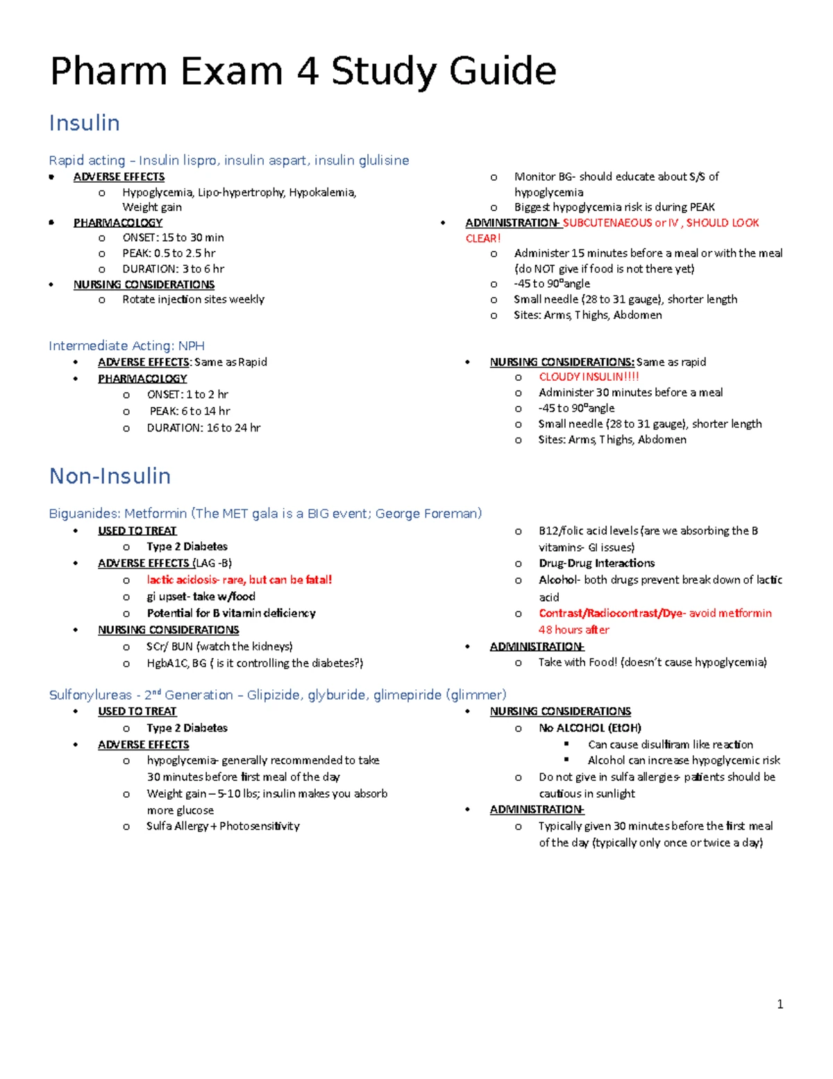 CNS Pharmacology Overview: Managing Affective Disorders & PD - Studocu