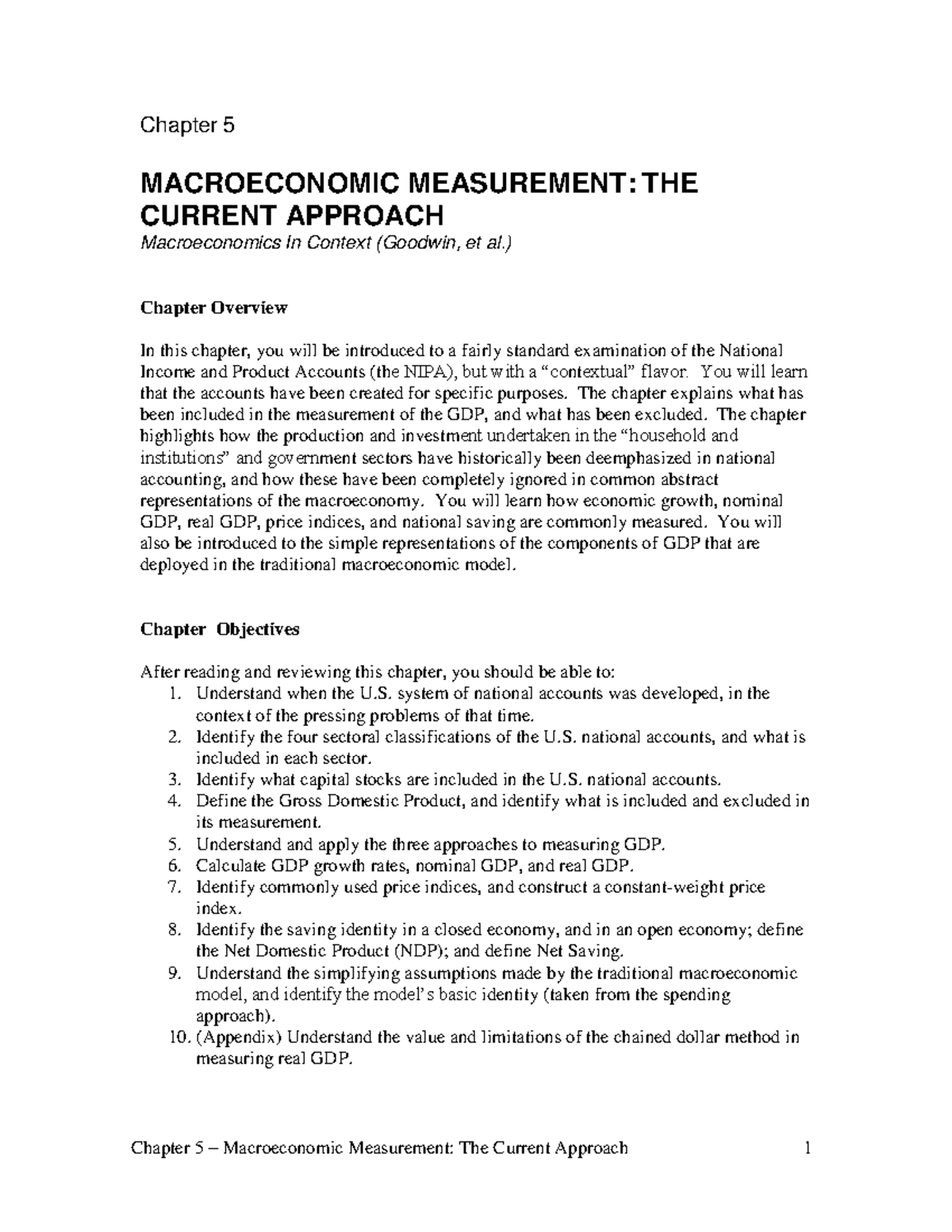 Macro chapter 5 - intro to finance - Chapter 5 – Macroeconomic ...