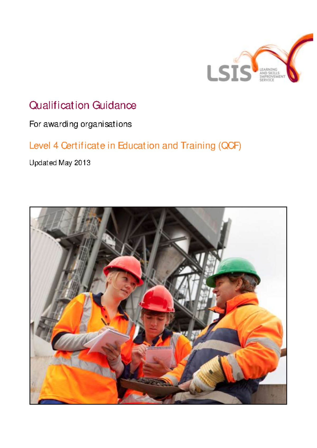 Level 4 Certificate in Education & Training (QCF) - Qualification ...