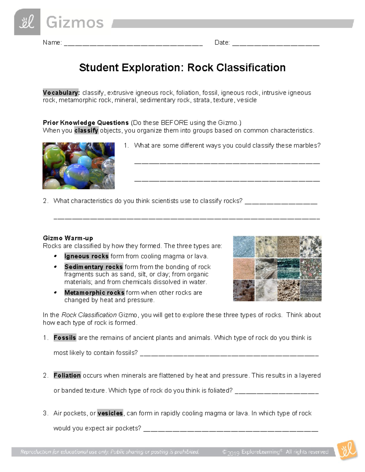 Rock Classification SE: Exploring Igneous, Sedimentary, & Metamorphic ...