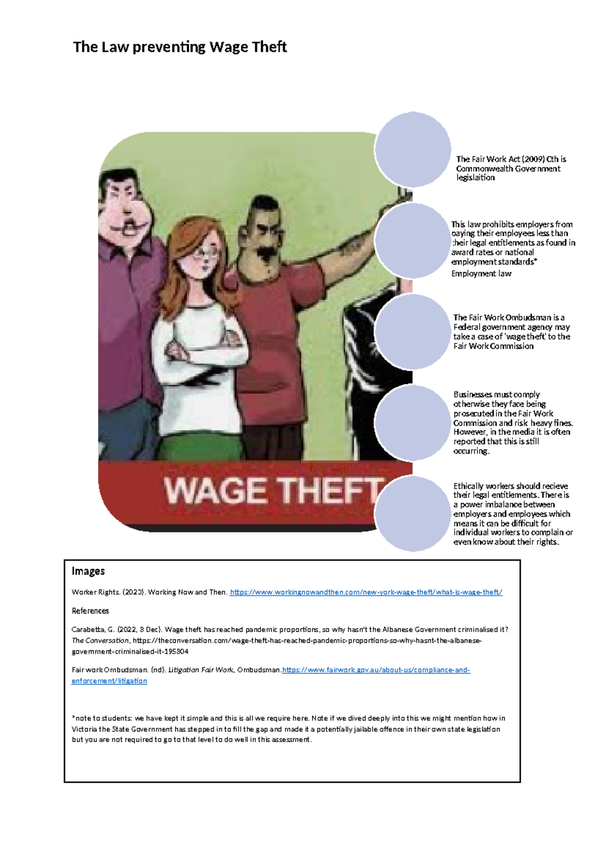Wage theft assign example - The Law preventing Wage Theft This law ...