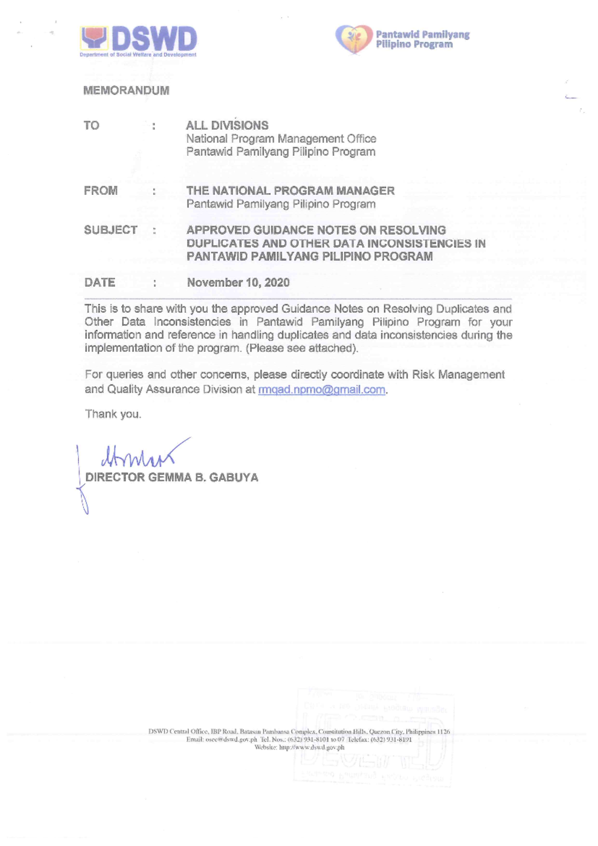 Guidance Notes on Resolving Data Duplicates in 4Ps Program - Studocu