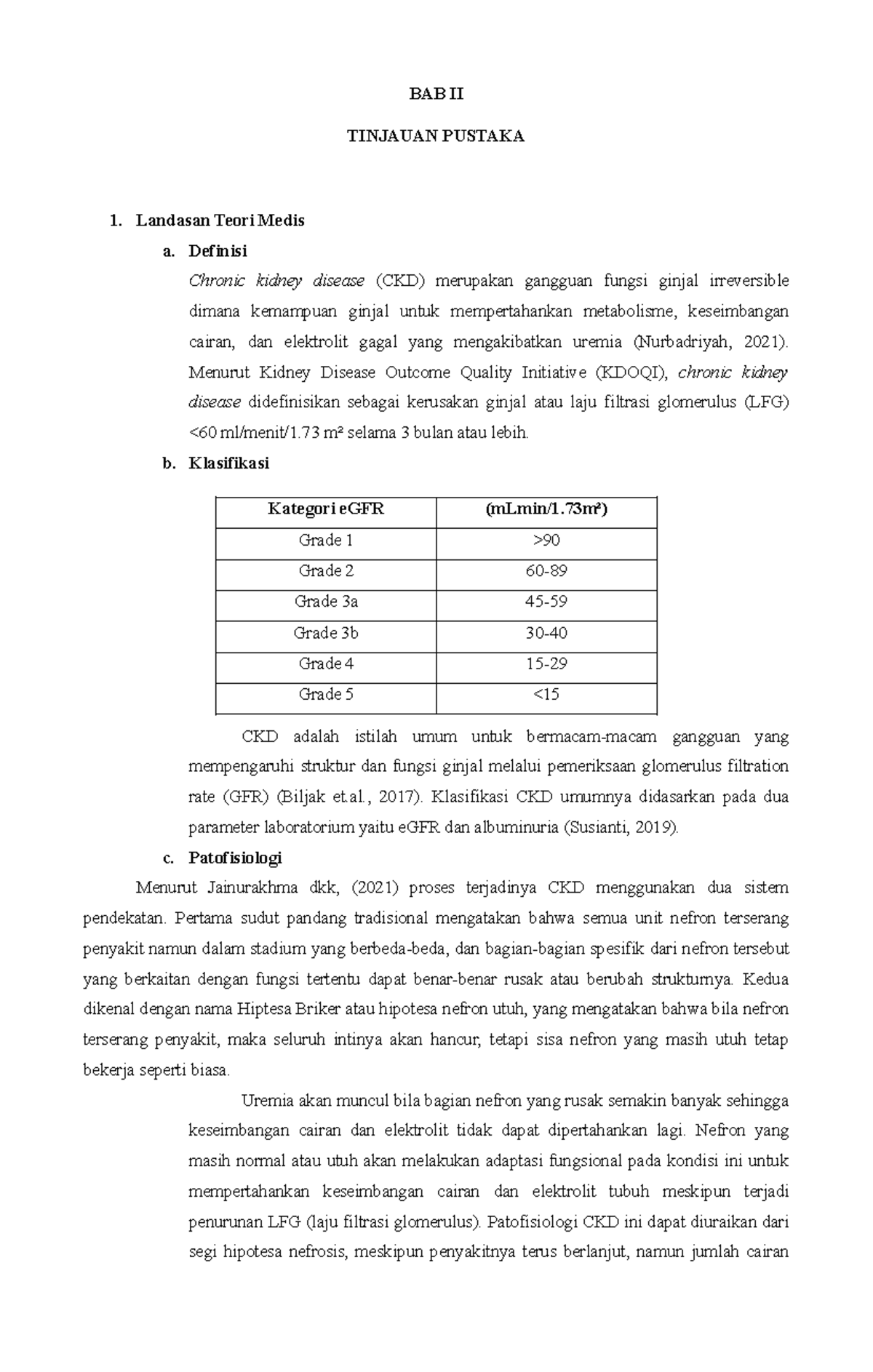 LP CKD 2023 - Laporan Pendahuluan & Asuhan Keperawatan CKD - Document Preview