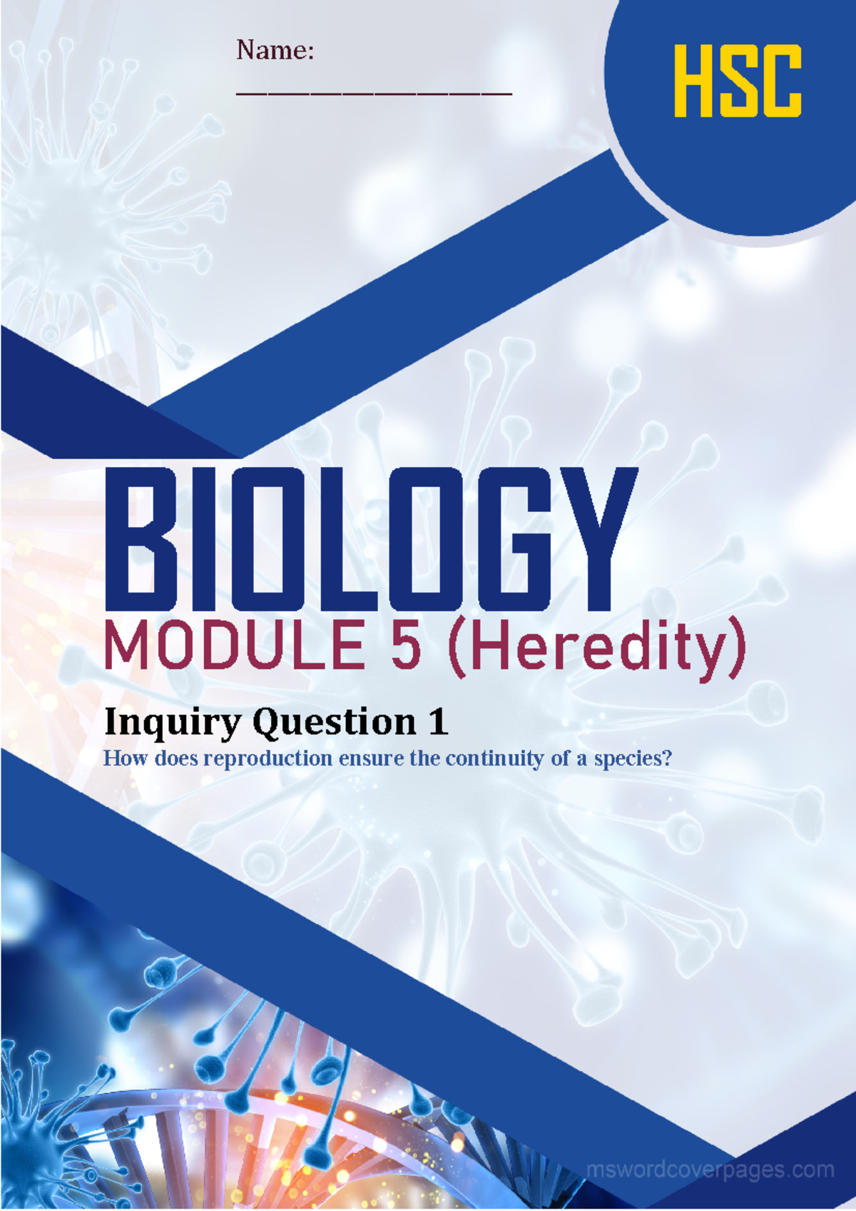 HSC BIO Module 5: Heredity Inquiry 1 Notes and Questions - Studocu