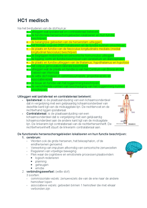 [Solved] De functie van de grijze en witte stof in het ruggenmerg ...