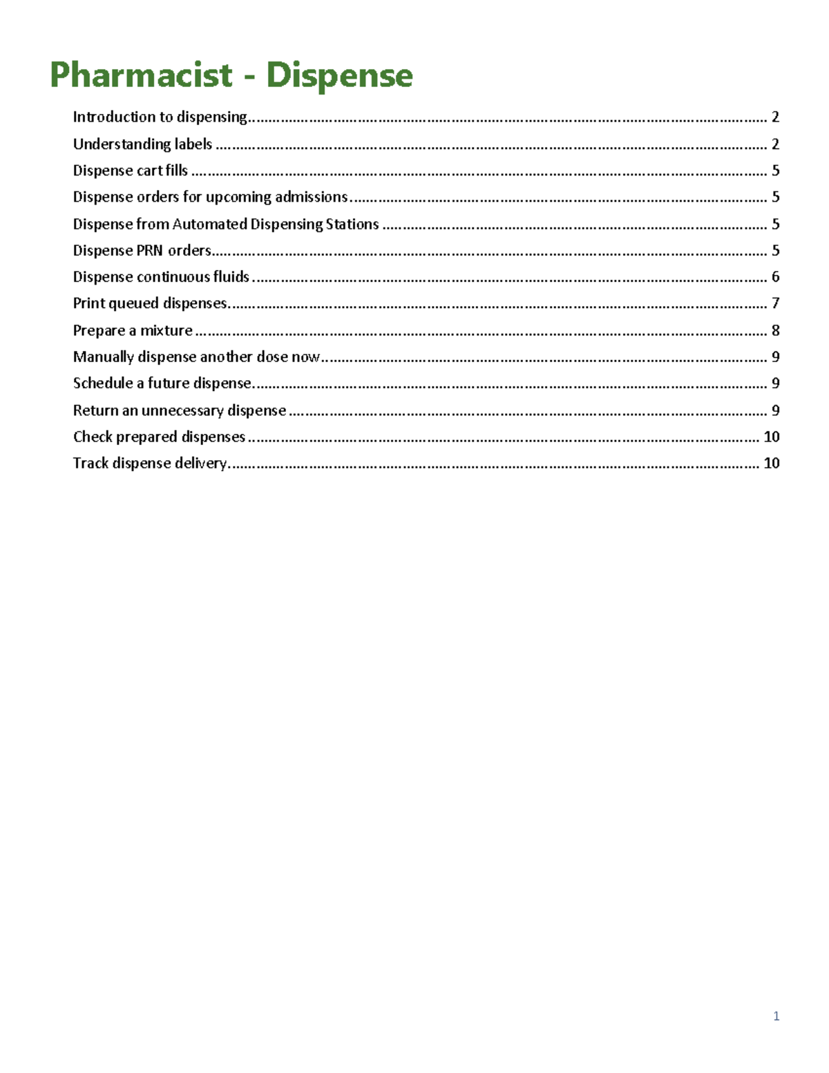 Pharmacist Dispense Guide: Key Processes & Practices for Meds - Studocu