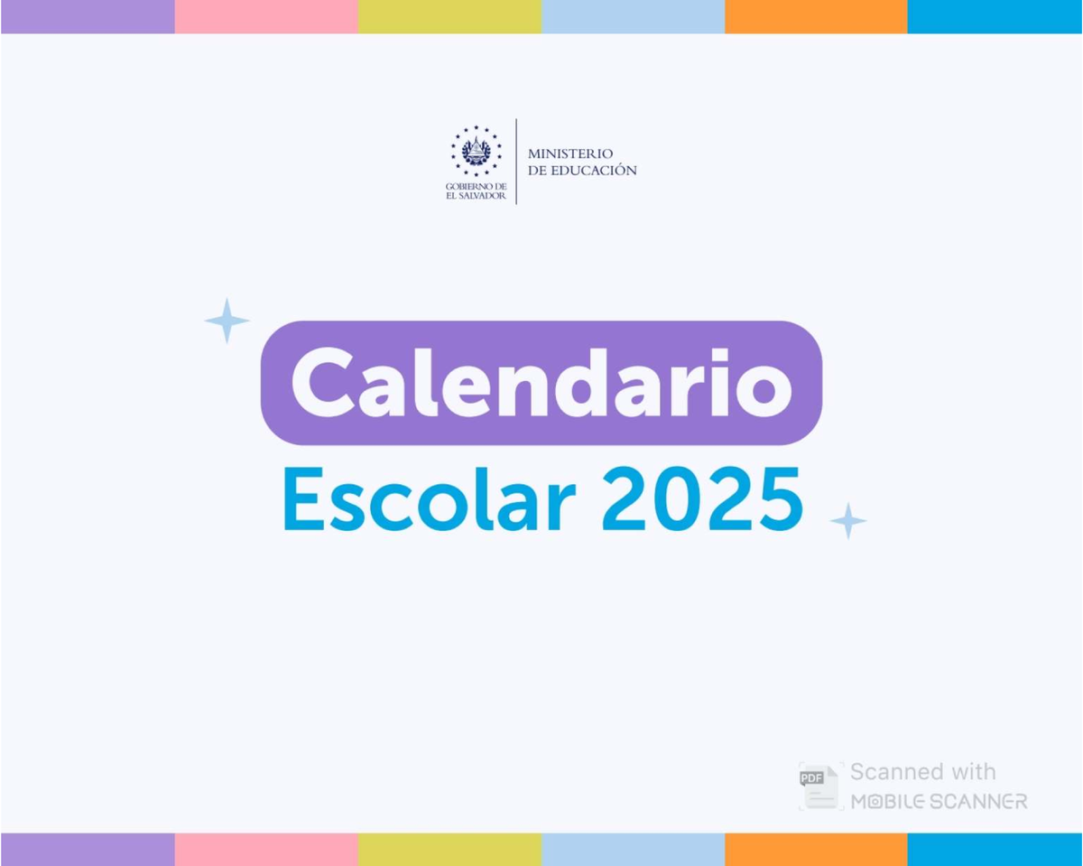 Calendario escolar 2025 el salvador