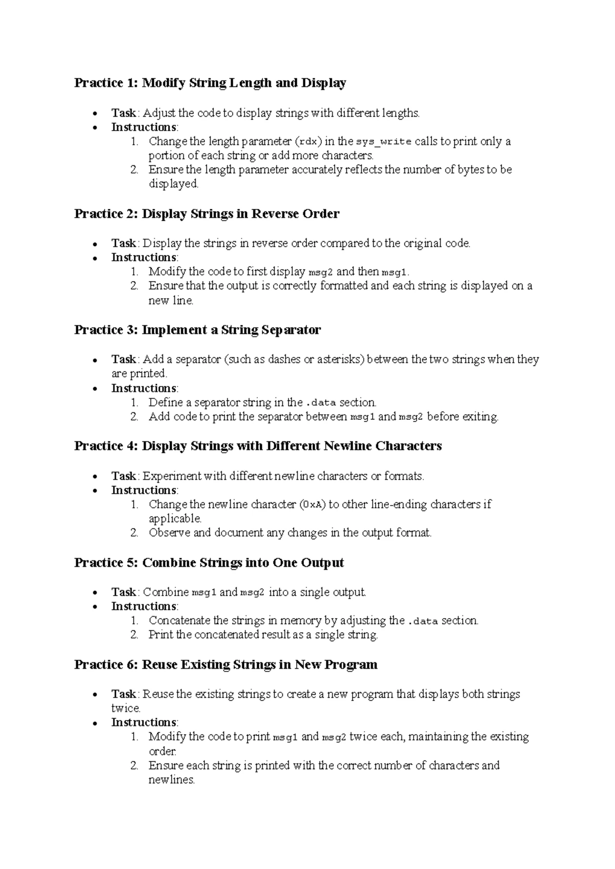 T5 Practice: NASM Programs for Character Case, Vowel Count, and String ...