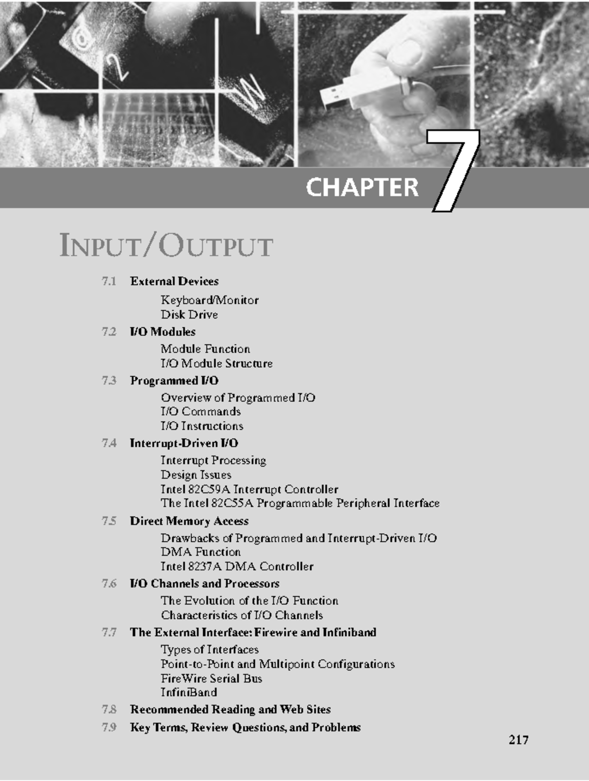 COA Module 4: Chapter 7 - External Devices and Interfaces Notes - Studocu
