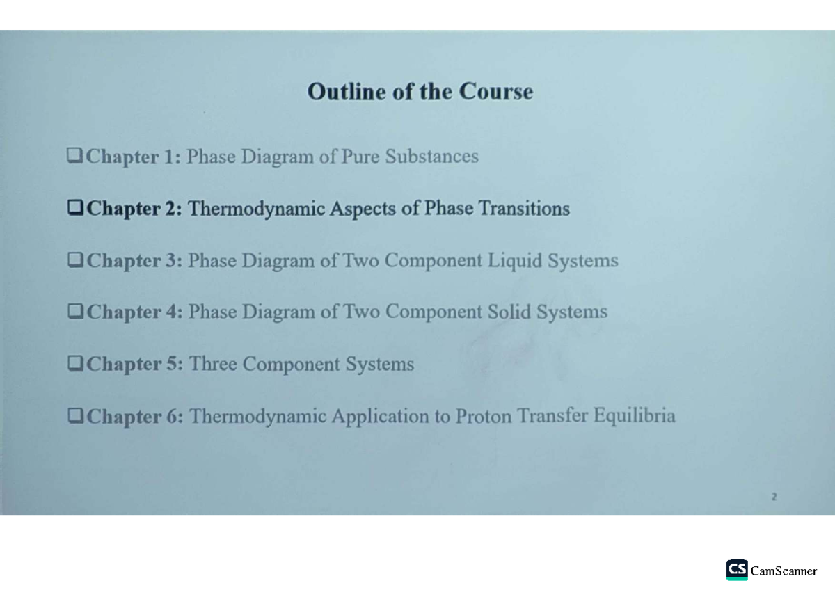 CHEM 2101 Lecture 5: Phase Diagrams and Thermodynamic Principles - Studocu