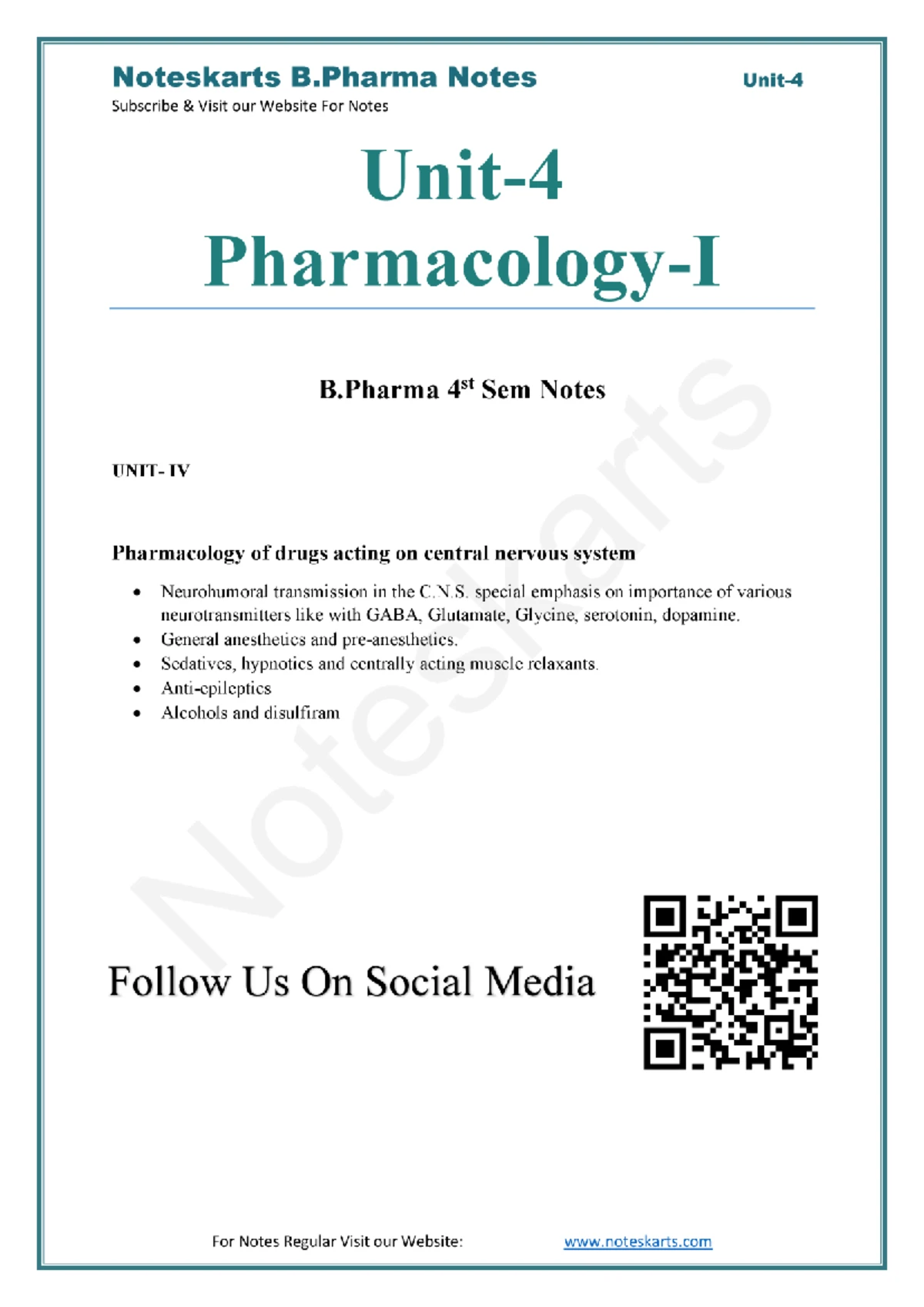 B.Pharma 4th Sem Final Exam Notes: Natural Drugs & Their Uses - Studocu