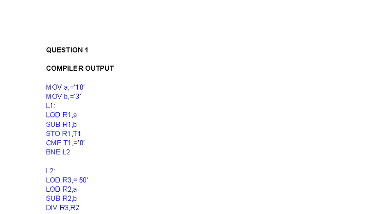 Assignment NOV 12 (CSC569) - Compiler and Interpreter Outputs - Studocu