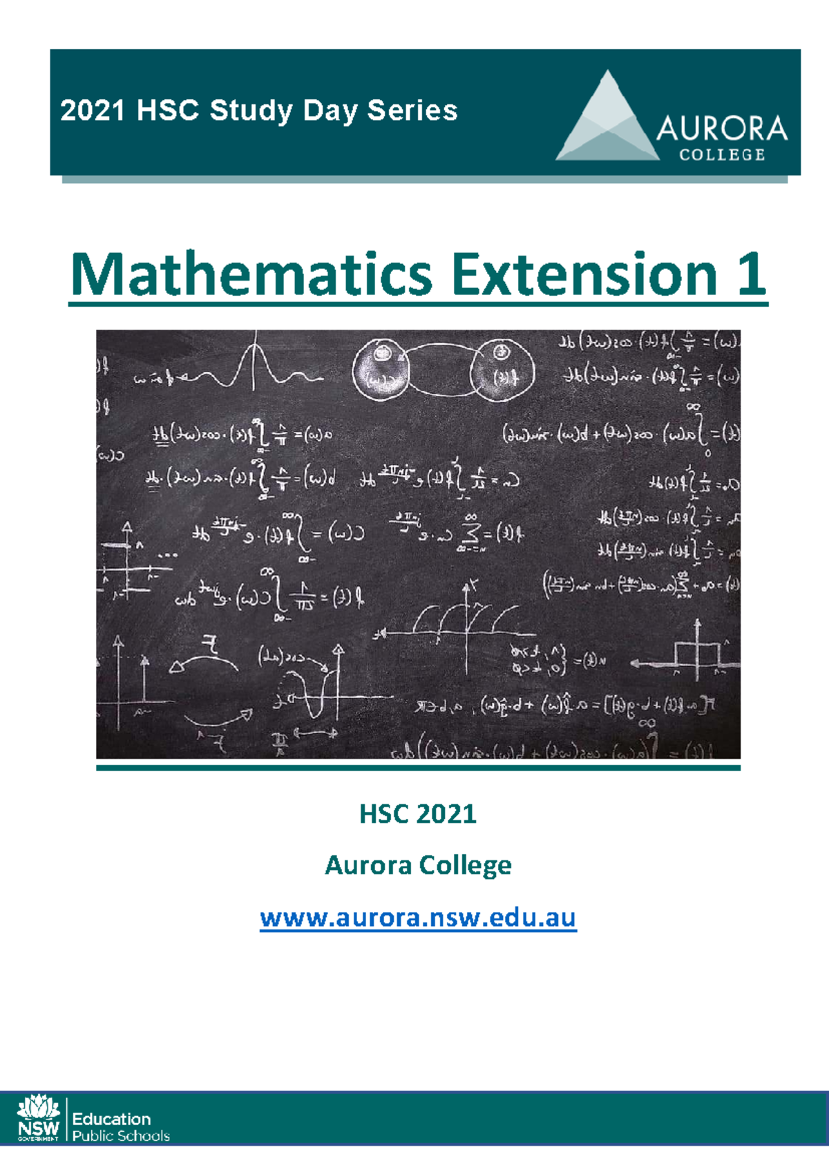 HSC 2021 Maths Extension 1 Study Day Program and Notes - Studocu