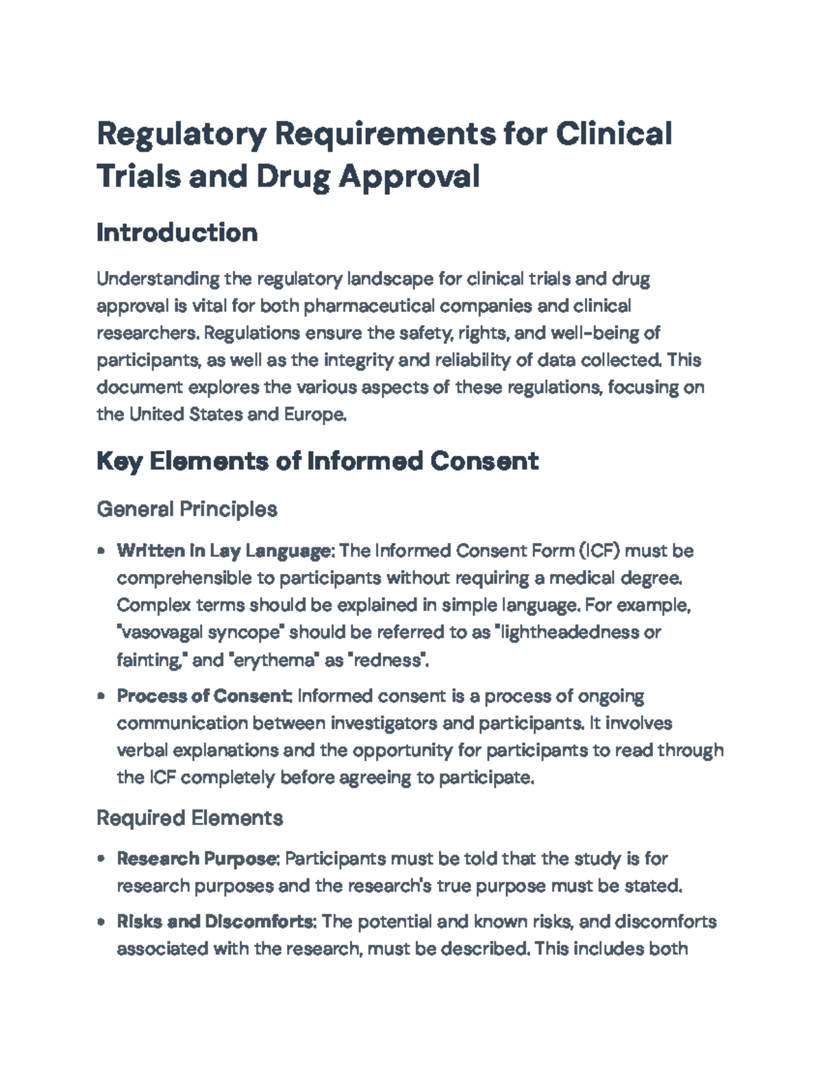Regulatory Requirements for Clinical Trials & Drug Approval Overview ...