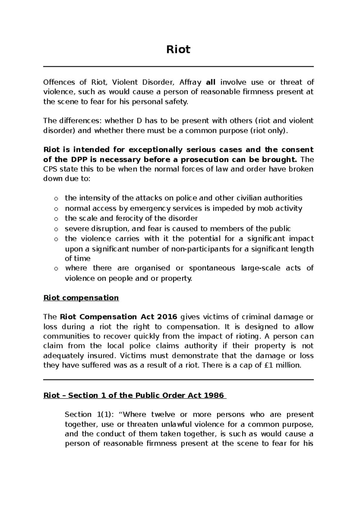 Public Order Offences: Understanding Riot, Violent Disorder, and Affray ...