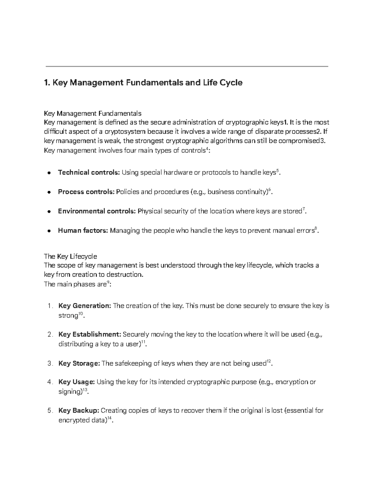 Key Management Fundamentals and Lifecycle (Module 4) - Studocu