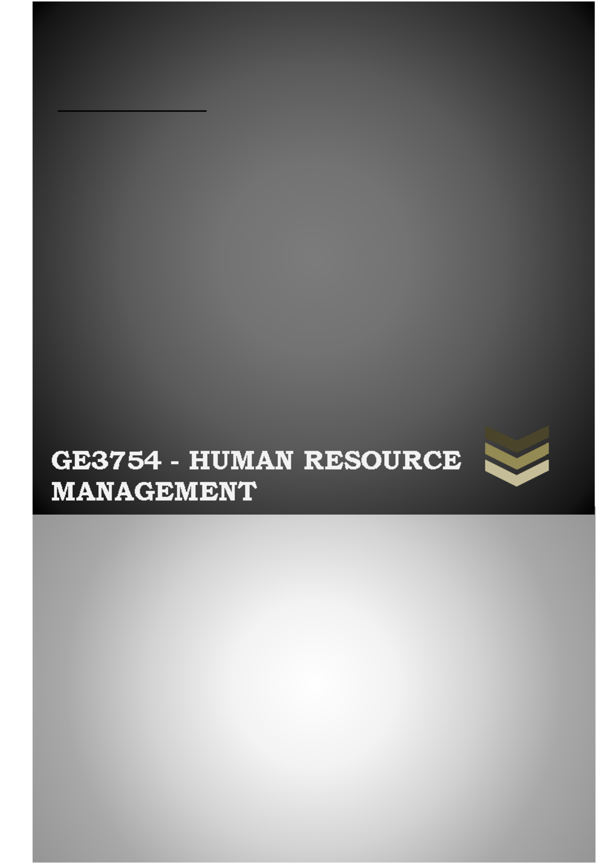 GE3754 - Unit 1-3 Human Resource Management Lecture Notes - Studocu