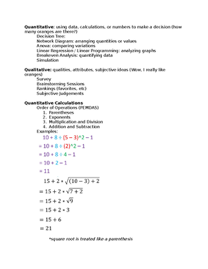 Quantitative Analysis Techniques for Business Decisions: Comprehensive ...